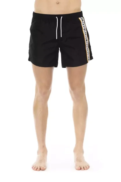 Bikkembergs - Black Polyamide Men Swim Short