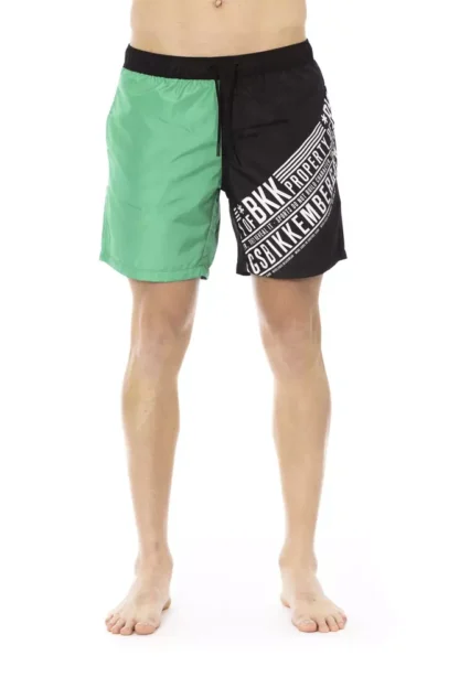 Bikkembergs - Green Polyester Men Swim Short