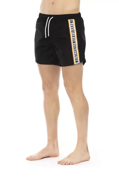 Bikkembergs - Black Polyamide Men Swim Short