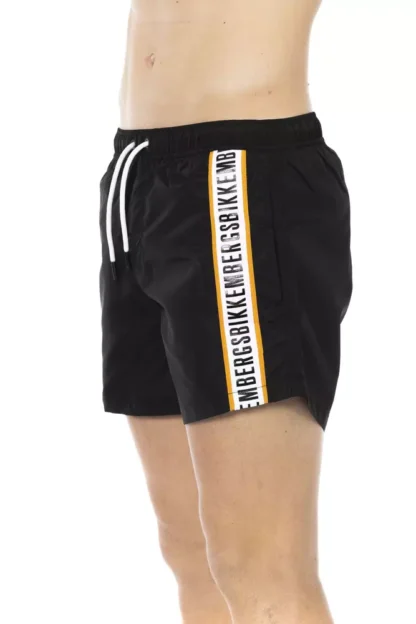 Bikkembergs - Black Polyamide Men Swim Short