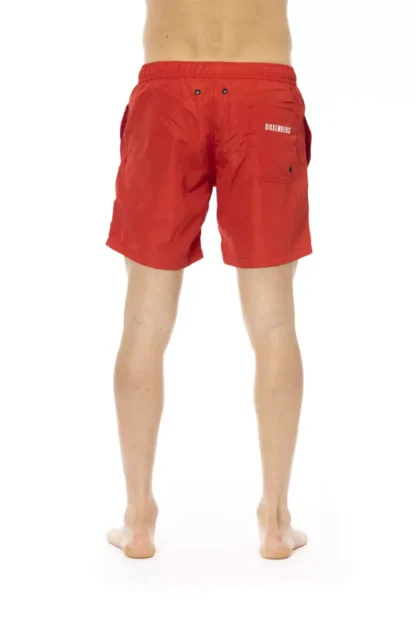 Bikkembergs - Red Polyester Men Swim Short