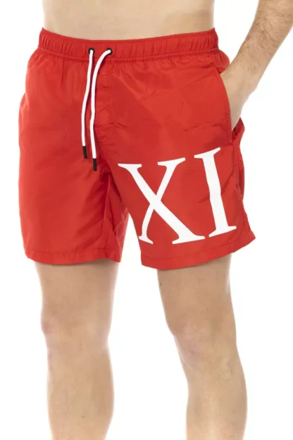 Bikkembergs - Red Polyester Men Swim Short