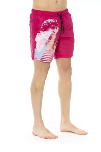 Bikkembergs - Fuchsia Polyester Men Swim Short