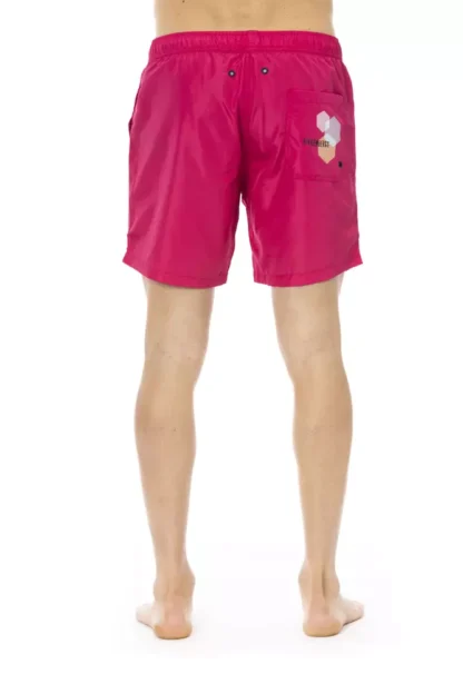 Bikkembergs - Fuchsia Polyester Men Swim Short