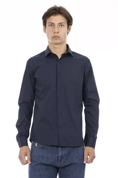 Baldinini Trend - Blue Cotton Men Shirt