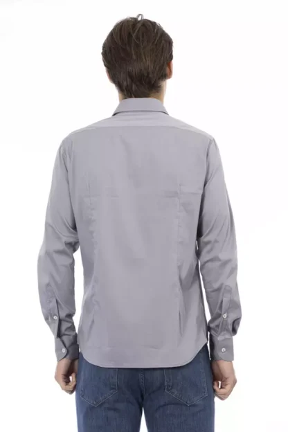 Baldinini Trend - Gray Cotton Men Shirt