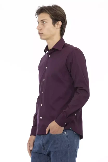 Baldinini Trend - Bordeaux Cotton Men Shirt