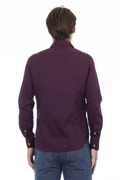 Baldinini Trend - Bordeaux Cotton Men Shirt