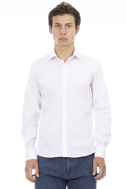 Baldinini Trend - White Cotton Mens Shirt