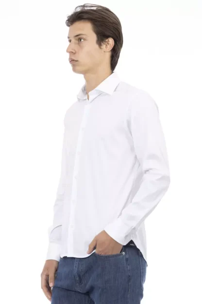 Baldinini Trend - White Cotton Mens Shirt