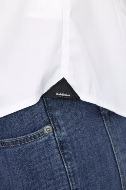 Baldinini Trend - White Cotton Mens Shirt