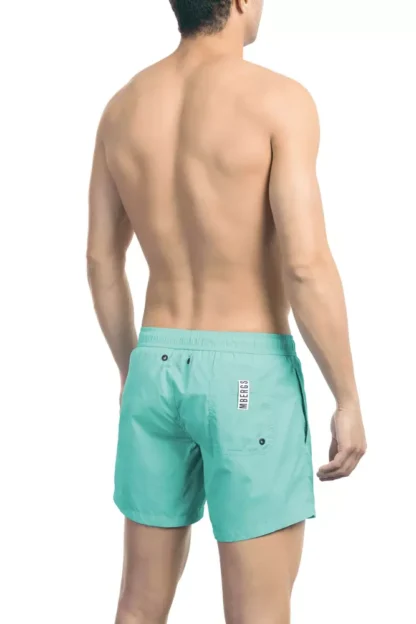 Bikkembergs - Light Blue Polyamide Men Swim Short