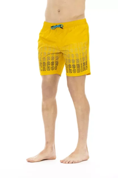 Bikkembergs - Yellow Polyester Men Swim Short