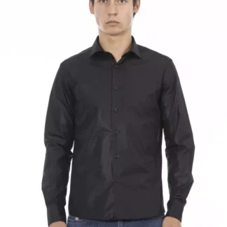 Ermanno Scervino - Elegant Gray Stretch Denim Casual Shirt