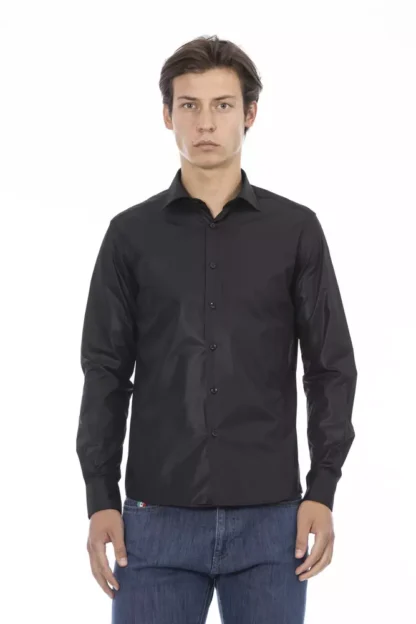 Baldinini Trend - Black Polyester Men Shirt