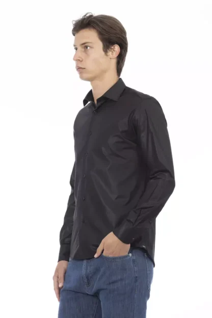 Baldinini Trend - Black Polyester Men Shirt