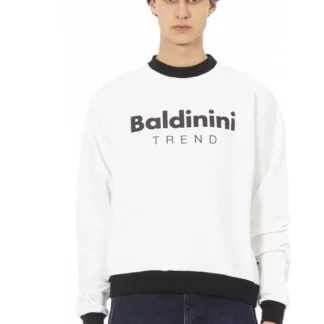 Baldinini Trend - Elegant Green Fleece Hoodie with Front Logo