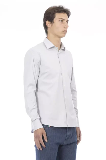 Baldinini Trend - Gray Cotton Men Shirt