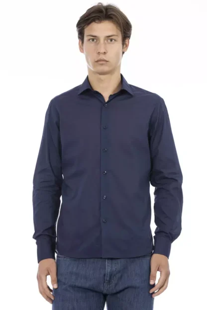 Baldinini Trend - Blue Cotton Men Shirt