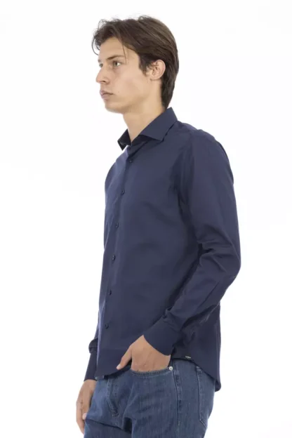 Baldinini Trend - Blue Cotton Men Shirt