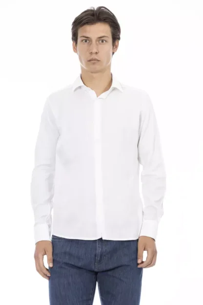 Baldinini Trend - White Cotton Men Shirt