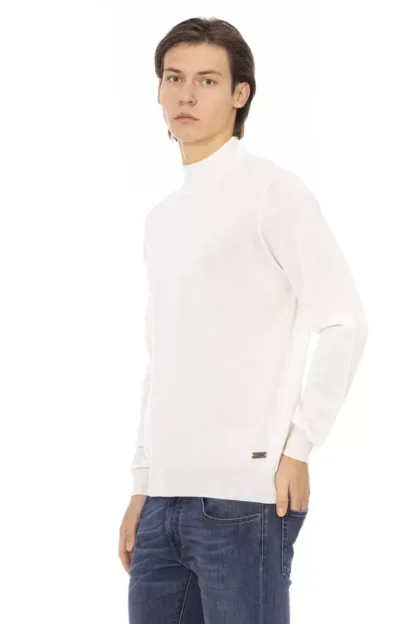 Baldinini Trend - White Fabric Men's Turtleneck Sweater