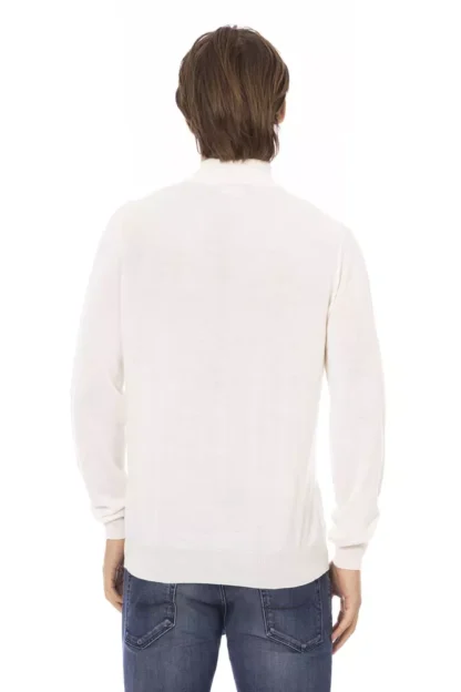 Baldinini Trend - White Fabric Men's Turtleneck Sweater