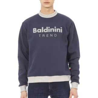 Baldinini Trend - Blue Cotton Men Sweater