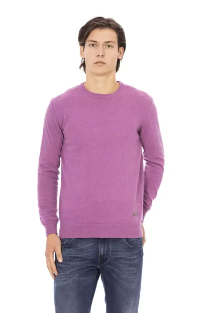 Baldinini Trend - Purple Wool Men Sweater