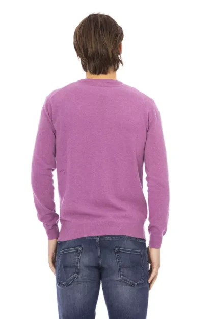 Baldinini Trend - Purple Wool Men Sweater