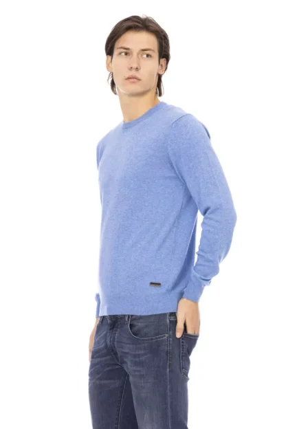 Baldinini Trend - Light Blue Wool Men Sweater