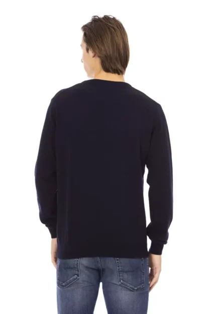 Baldinini Trend - Blue Wool Men Sweater