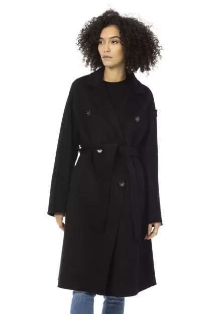 Baldinini Trend - Black Wool Women Trench Coat