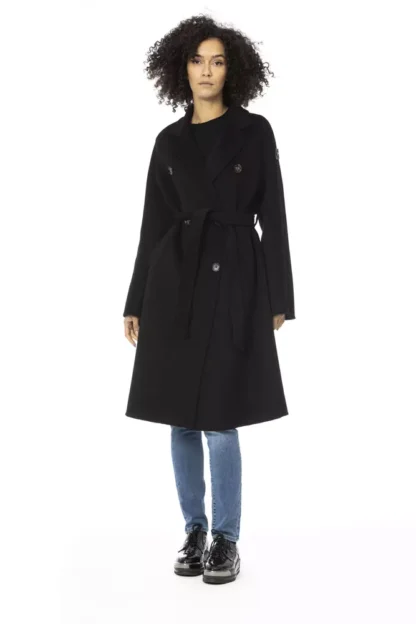 Baldinini Trend - Black Wool Women Trench Coat