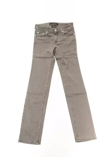 Jacob Cohen - Gray Cotton-Blend Women Jeans