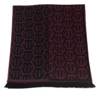 Philipp Plein - Purple Wool Men Scarf