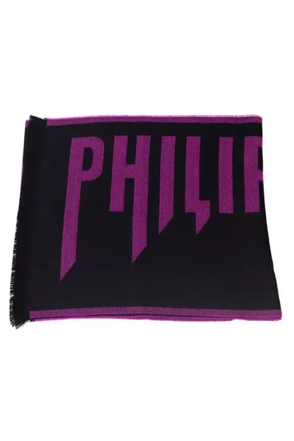 Philipp Plein - Purple Wool Men Scarf