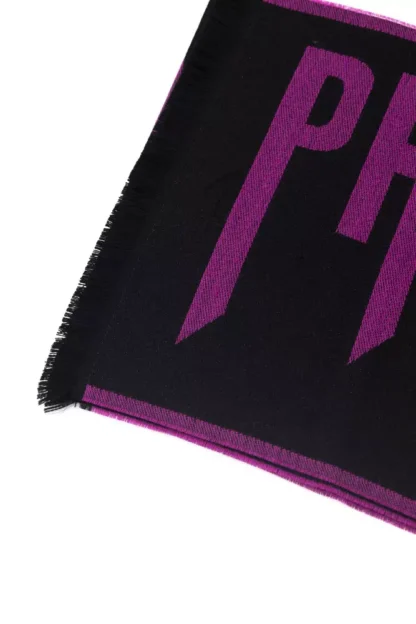 Philipp Plein - Purple Wool Men Scarf