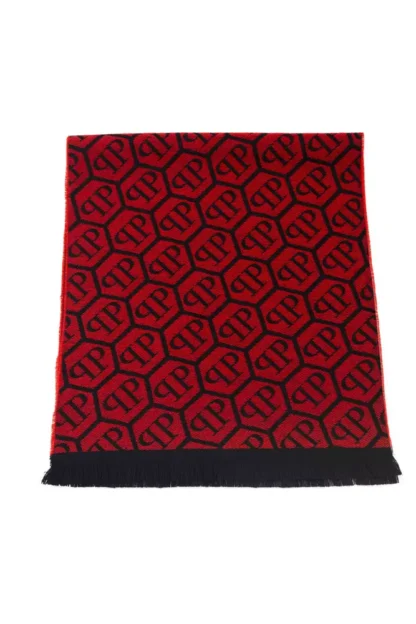 Philipp Plein - Red Wool Unisex Scarf