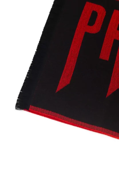 Philipp Plein - Red Wool Men Scarf