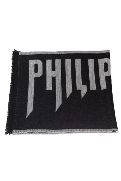 Philipp Plein - Gray Wool Men Scarf