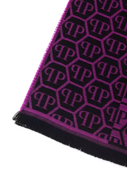 Philipp Plein - Purple Wool Men Scarf