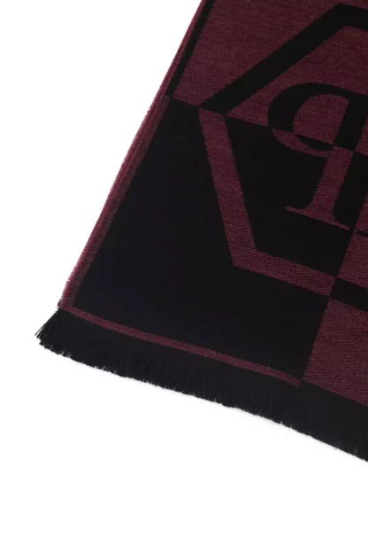 Philipp Plein - Burgundy Wool Men Scarf