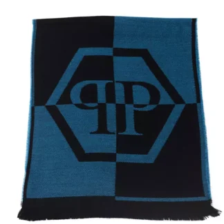 Philipp Plein - Gray Wool Mens Scarf