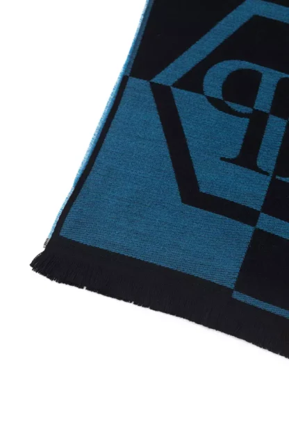 Philipp Plein - Blue Wool Mens Scarf