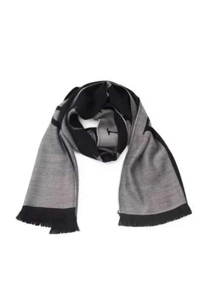 Philipp Plein - Gray Wool Mens Scarf