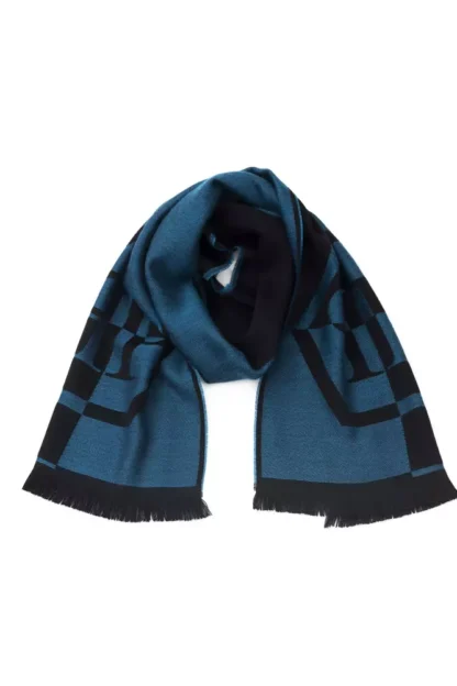 Philipp Plein - Blue Wool Mens Scarf