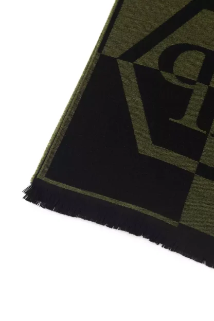 Philipp Plein - Green Wool Men Scarf