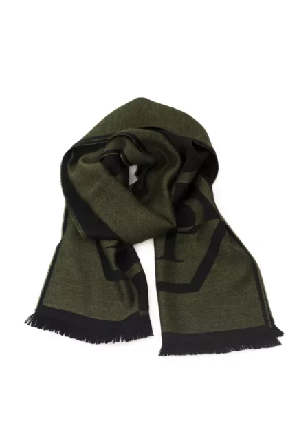 Philipp Plein - Green Wool Men Scarf