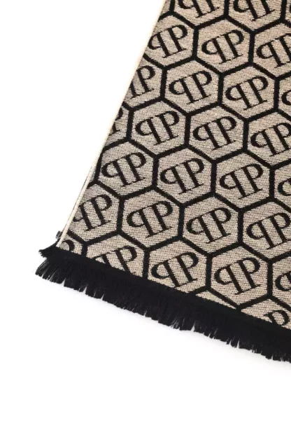 Philipp Plein - Beige Wool Men Scarf